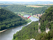 Blick von Bastei nach Ptzscha/Wehlen